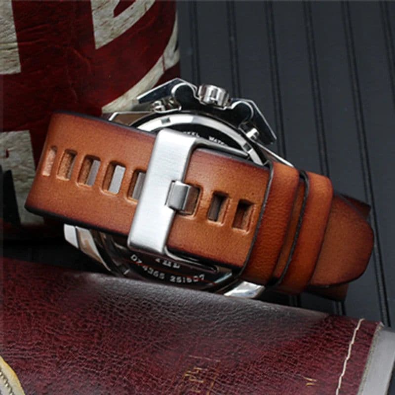 image-Zhuolei Premium Cow Leather Watchband - Durable & Customisable - DS001