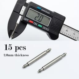 image-qinband Stainless Steel Spring Bar Pins - 15pcs Watch Band Repair Parts