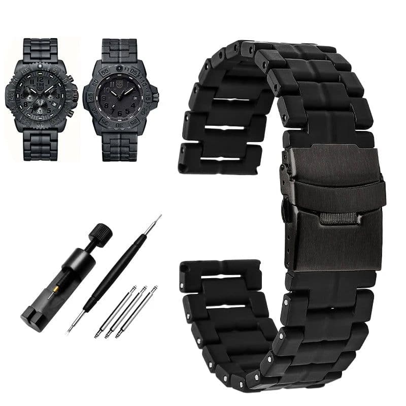 image-Durable Plastic Steel Light Watchband 23mm for Luminox 3080 & 3150