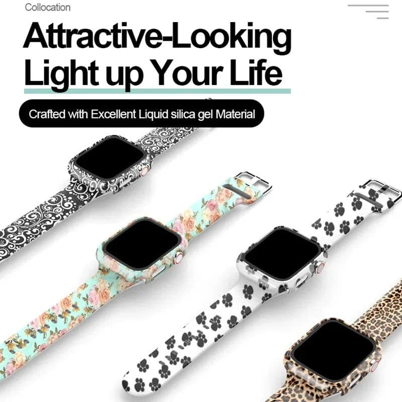 image-Mptionx Silicone Sport Bands for Apple Watch Series 1-7 - Stylish & Durable