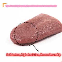 image-MEADE Funny Prank Fake Tongue - Silicone Halloween Magic Trick Toy