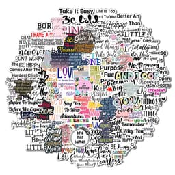 image-Motivational Phrases Stickers - Inspirational Quotes for Laptops & Scrapbooking