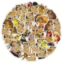 image-Hizxj High-Quality Cheems Meme Stickers - Waterproof & Sun Protected - 100pcs