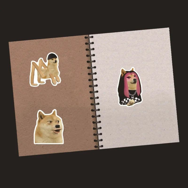image-Hizxj High-Quality Cheems Meme Stickers - Waterproof & Sun Protected - 100pcs