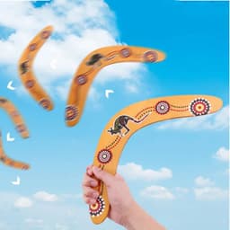 image-MEADE Wooden Boomerang Toy - Interactive Game for Family Fun Outdoors