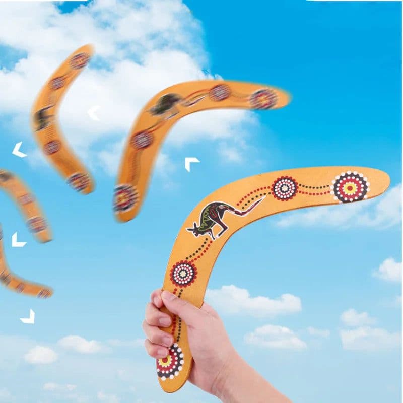image-MEADE Wooden Boomerang Toy - Interactive Game for Family Fun Outdoors