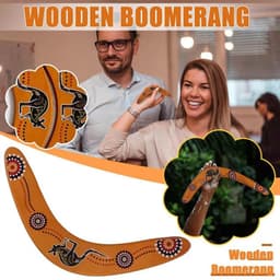 image-MEADE Wooden Boomerang Toy - Interactive Game for Family Fun Outdoors