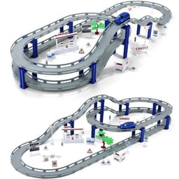 image-Electric Racing Rail Car Set – Fun 48/53/65PCS DIY Model Train Toys