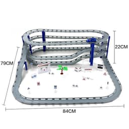 image-Electric Racing Rail Car Set – Fun 48/53/65PCS DIY Model Train Toys
