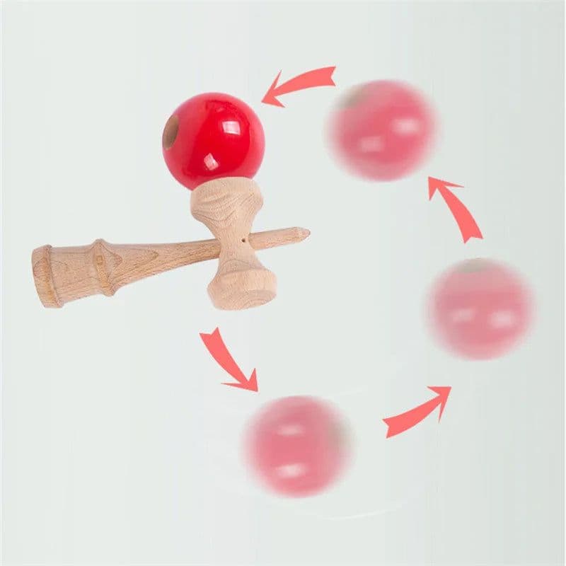 image-MEADE Kendama - Japanese Wooden Skill Ball for Hand-Eye Coordination Fun
