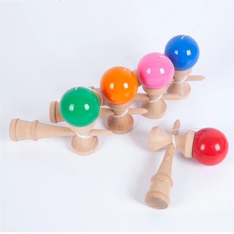 image-MEADE Kendama - Japanese Wooden Skill Ball for Hand-Eye Coordination Fun
