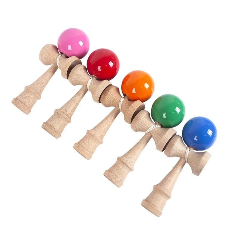 image-MEADE Kendama - Japanese Wooden Skill Ball for Hand-Eye Coordination Fun