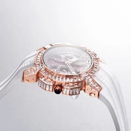 image-MISSFOX Luxury Iced Out Quartz Watch with Diamond Bezel & Calendar Function