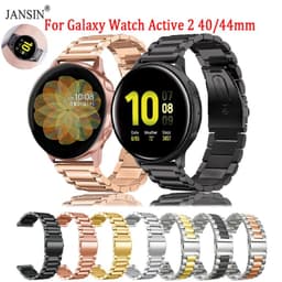 image-Jansin Stainless Steel Watch Band for Galaxy Watch Active 2 - Durable & Comfortable