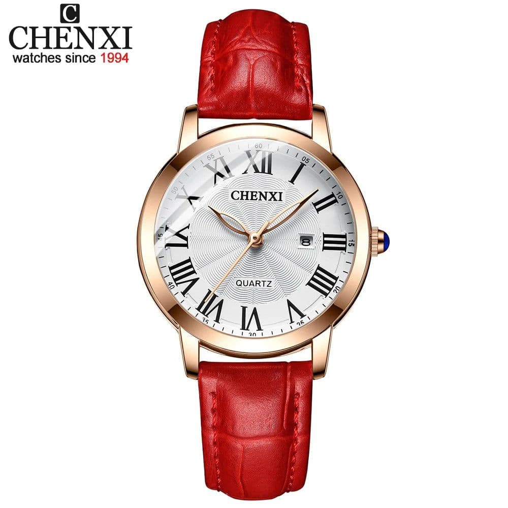 image-CHENXI Quartz Watch - Stylish Leather Band for Everyday Use