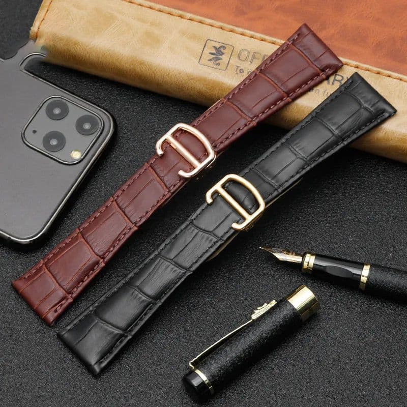 image-UYOUNG Leather Watchband with Quick Release Interface for Custom Fit