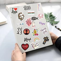 image-GOGOTU Bible Prayer Stickers | Waterproof Faith Decals for Luggage & More