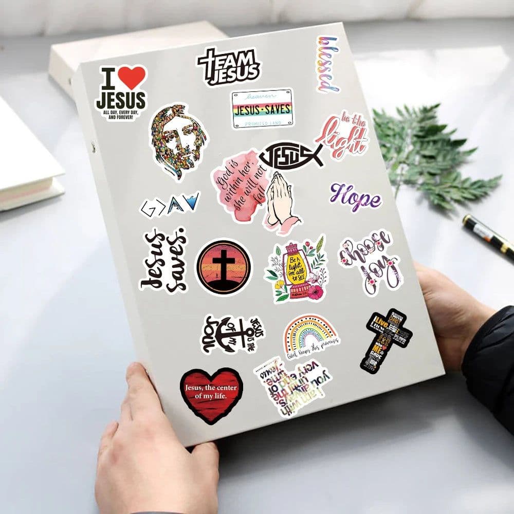 image-GOGOTU Bible Prayer Stickers | Waterproof Faith Decals for Luggage & More