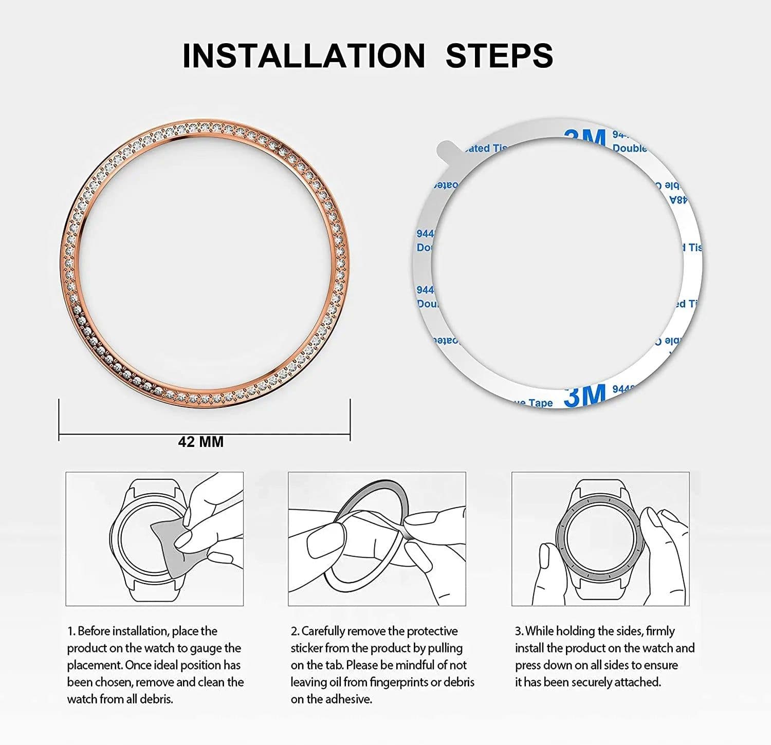 image-Diamond Bezel Ring for Samsung Galaxy Watch - Unique Protection & Style