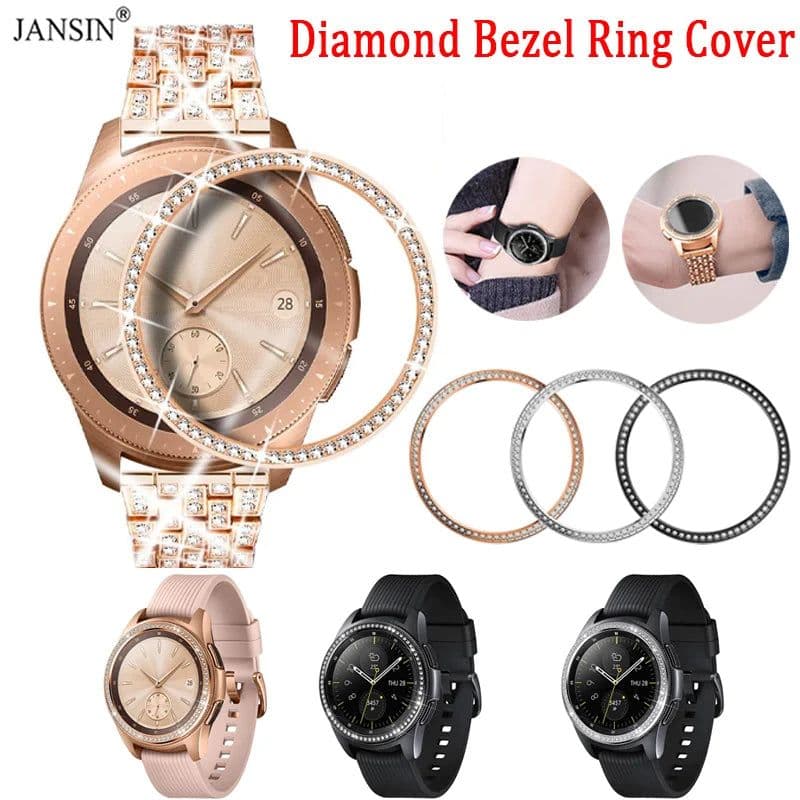 image-Diamond Bezel Ring for Samsung Galaxy Watch - Unique Protection & Style