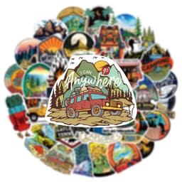 image-Outdoor Waterproof Cartoon Stickers for Laptops, Cars & More - 10 to 100pcs
