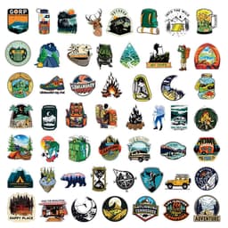 image-Outdoor Waterproof Cartoon Stickers for Laptops, Cars & More - 10 to 100pcs