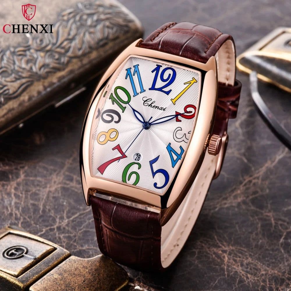 image-CHENXI Quartz Wristwatch with Auto Date and Water Resistance for Casual Wear