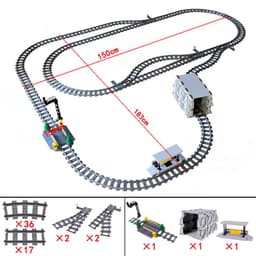 image-Jiu Feng Yan Flexible Switch Railway Tracks - Creative Building Block Toys