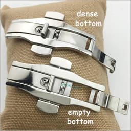 image-HQstrap Polished Stainless Steel Buckle Watch Band - Durable and Versatile