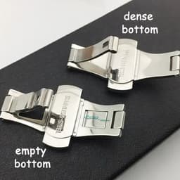 image-HQstrap Polished Stainless Steel Buckle Watch Band - Durable and Versatile