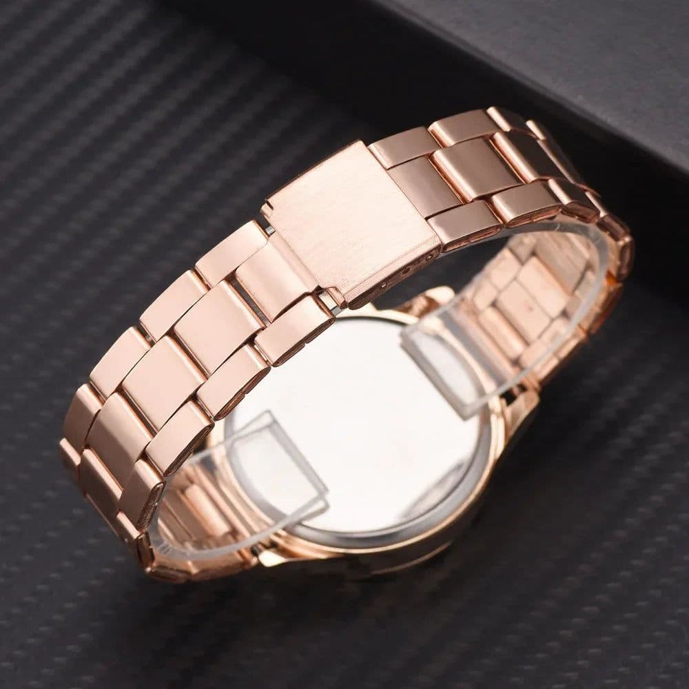 image-DQG Luxury Rose Gold Fashion Watch with Quartz Movement - Stylish Wrist Watch