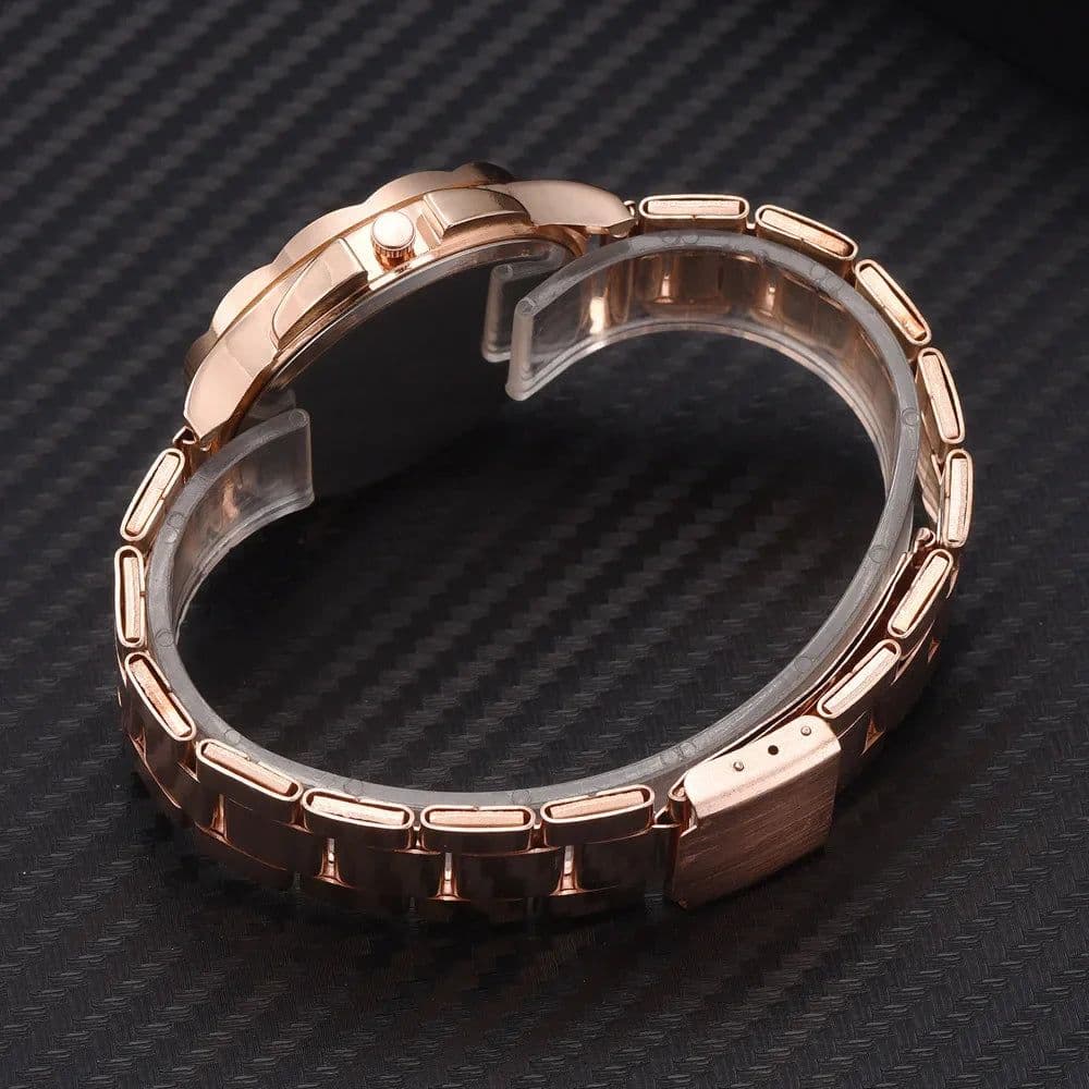 image-DQG Luxury Rose Gold Fashion Watch with Quartz Movement - Stylish Wrist Watch