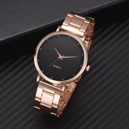 image-DQG Luxury Rose Gold Fashion Watch with Quartz Movement - Stylish Wrist Watch