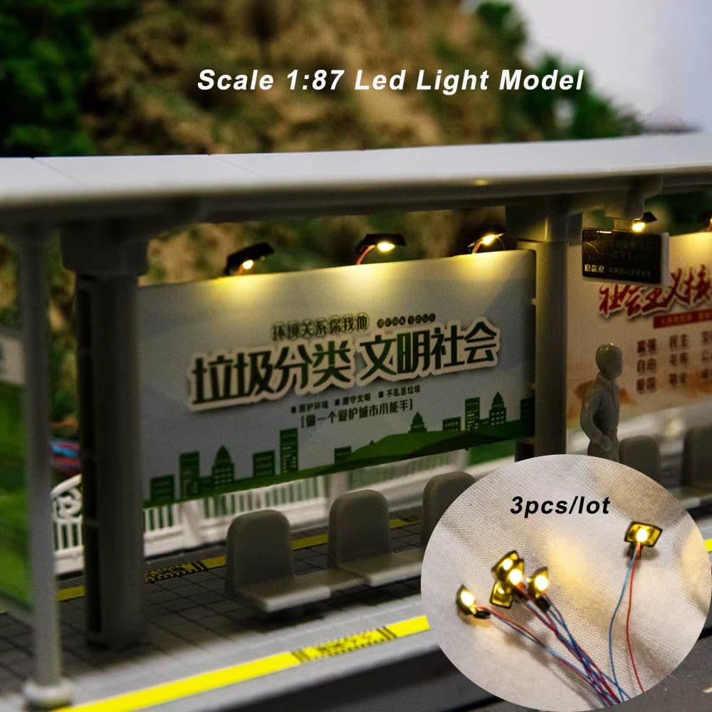 image-TERAYSUN 10Pcs Miniature LED Lights for Model Landscapes & Dioramas