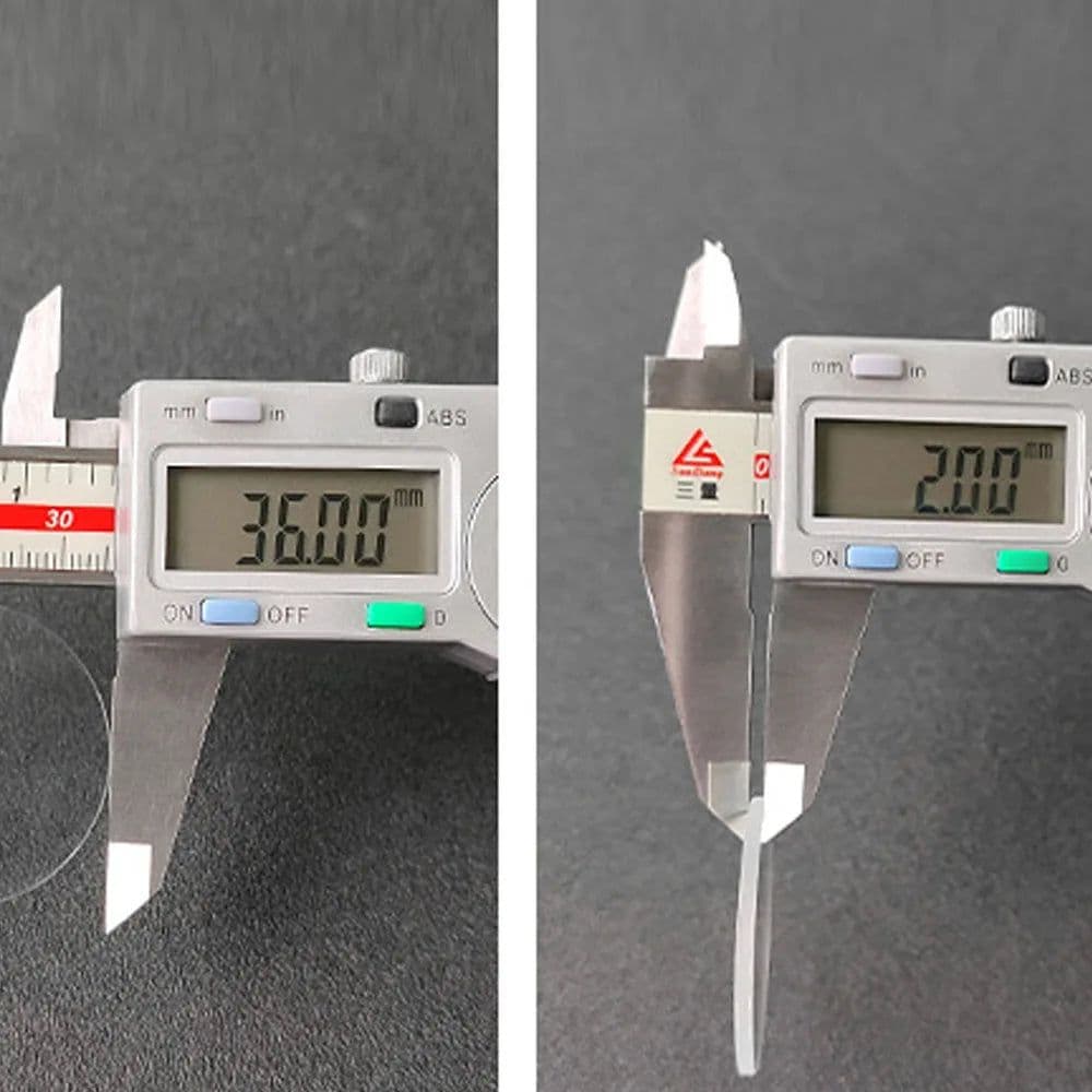 image-WRTOR 2mm Mineral Watch Glass - Durable Repair Crystal - 27mm to 36.5mm