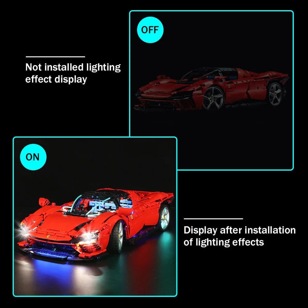 image-VONADO LED Light Kit for 42143 Daytona SP3 - Enhance Your Building Experience