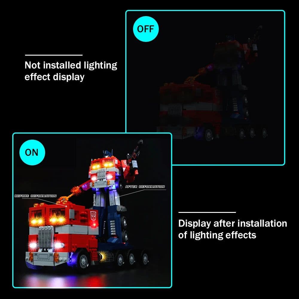 image-VONADO LED Light Kit 10302 for Optimus Prime Building Blocks - Enhance Playtime