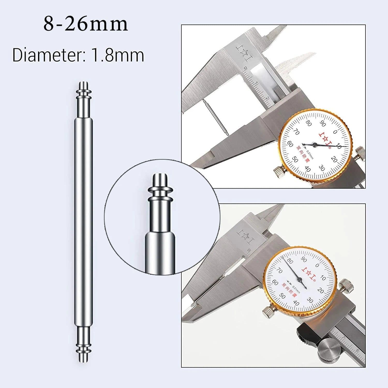 image-Qinband 304 Stainless Steel Watchband – Durable & Adjustable 8-26mm