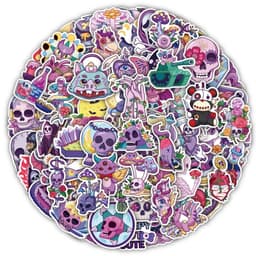 image-Cute Gothic Halloween Stickers - Artistic Horror Decals for Laptops & More