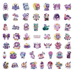 image-Cute Gothic Halloween Stickers - Artistic Horror Decals for Laptops & More