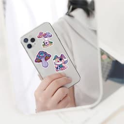 image-Cute Gothic Halloween Stickers - Artistic Horror Decals for Laptops & More