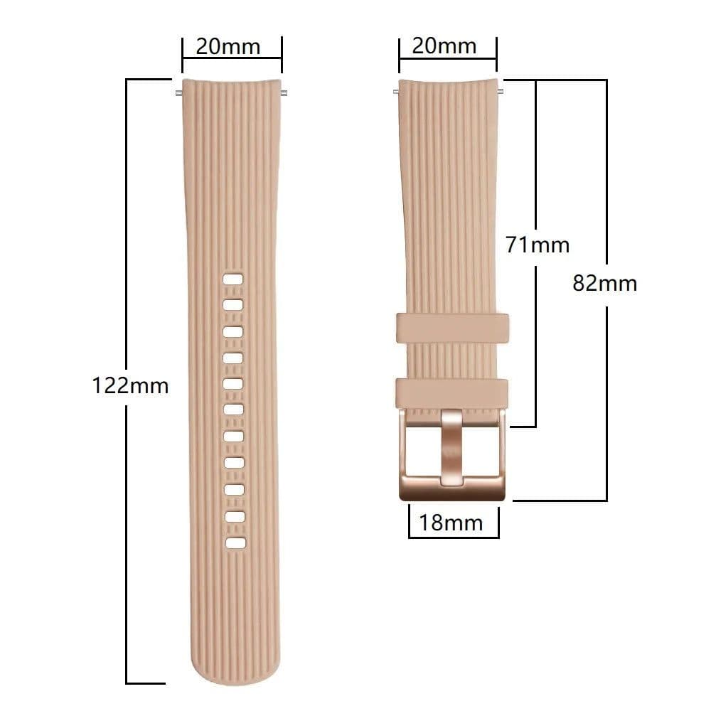 image-LJPSTA 20mm Soft Silicone Sport Strap for Samsung Galaxy Watch & Garmin