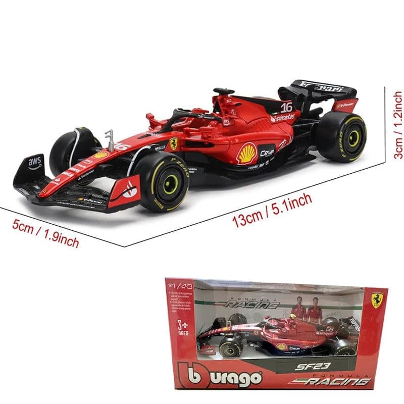 image-Bburago 1:43 F1 Ferrari Simulation Alloy Car - Realistic Steering Control