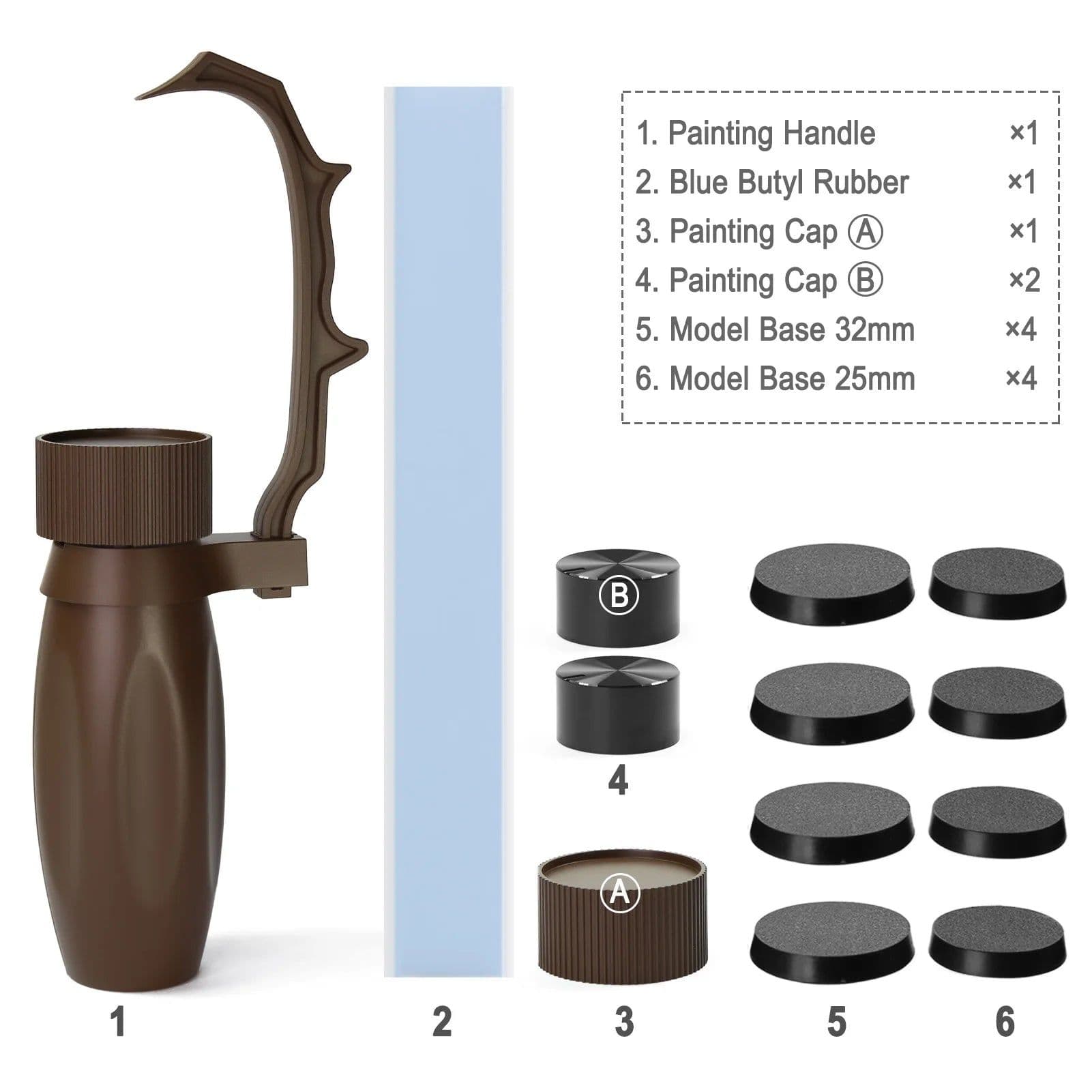 image-Evemodel 360-Degree Painting Handle for Miniature Models - Perfect Detail Control