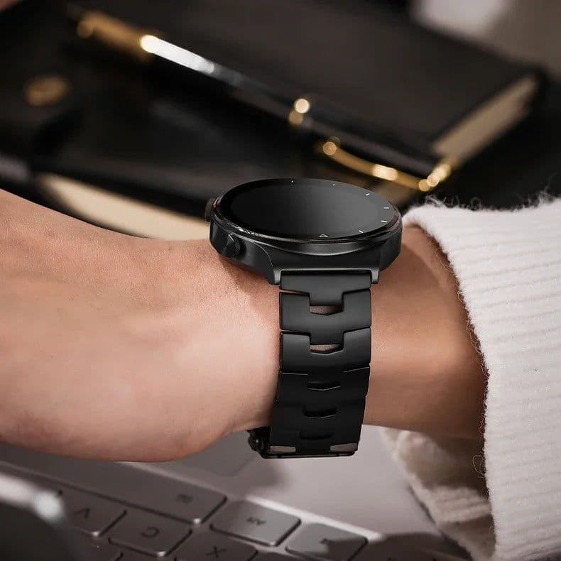 image-Geekthink Stainless Steel Replacement Strap for Samsung Galaxy Watch 4 46mm