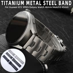 image-Geekthink Stainless Steel Replacement Strap for Samsung Galaxy Watch 4 46mm