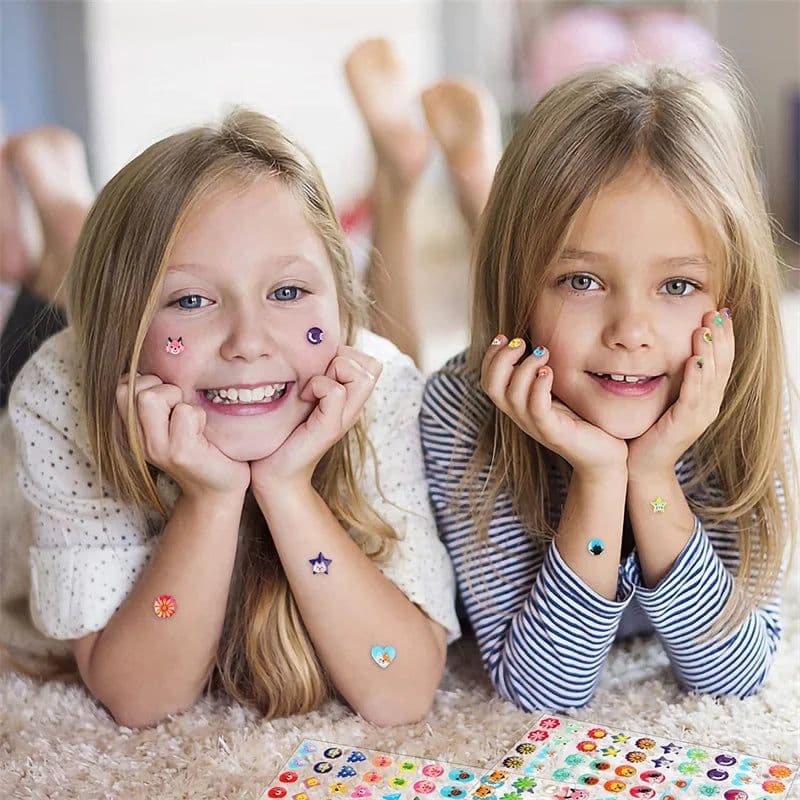 image-3D Gem Sticker Earrings - Glittery Sparkle Self-Adhesive Stickers - 60/180/300Pcs