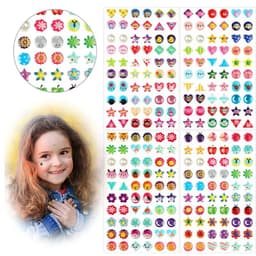 image-3D Gem Sticker Earrings - Glittery Sparkle Self-Adhesive Stickers - 60/180/300Pcs
