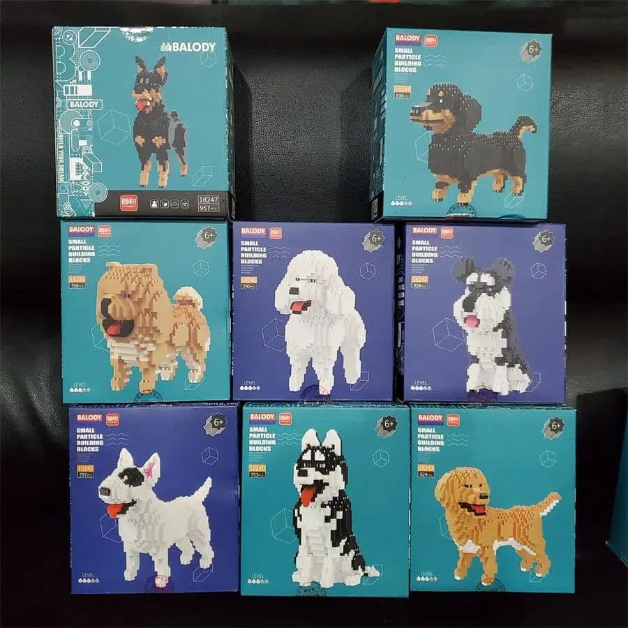 image-3D Dog Mini Blocks Puzzle - Educational Building Toy for Children