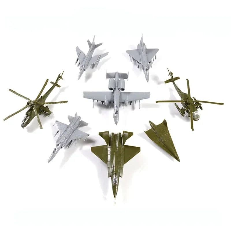 image-GRAPMAN 1:72 Assembly Helicopter & Fighter Plane Military Toy Set